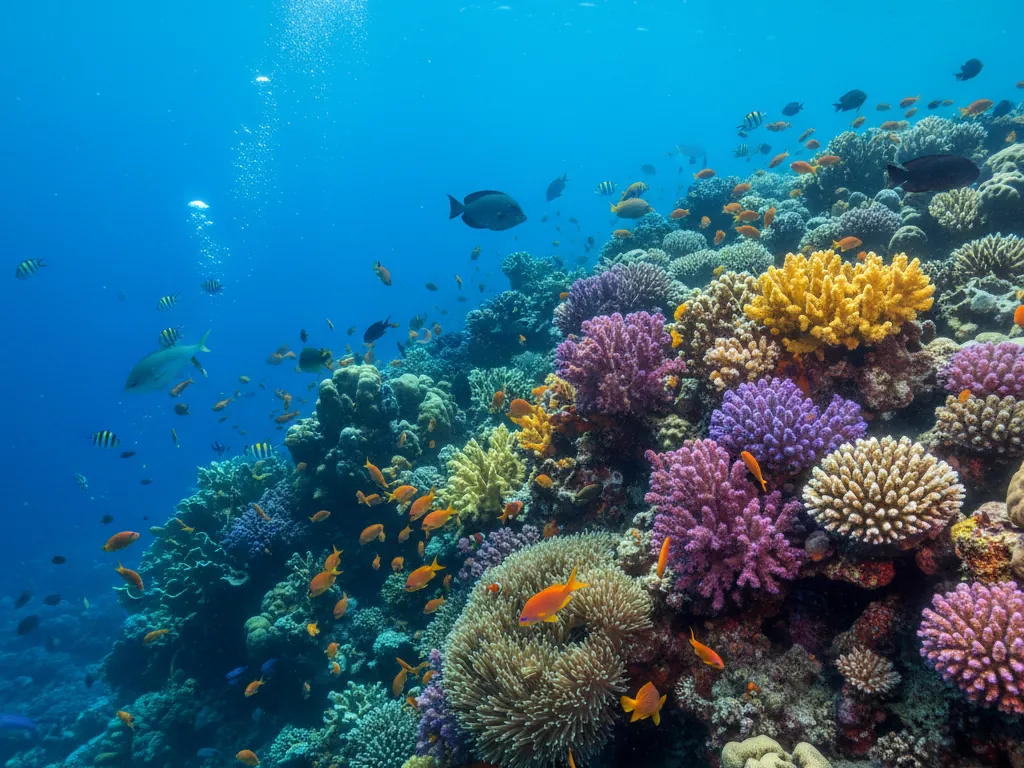 Colorful coral reefs and tropical fish swimming through Ras Muhammad National Park waters.