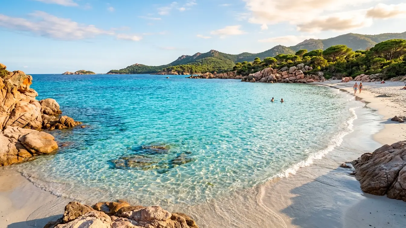 Crystal clear Palombaggia beach Corsica
