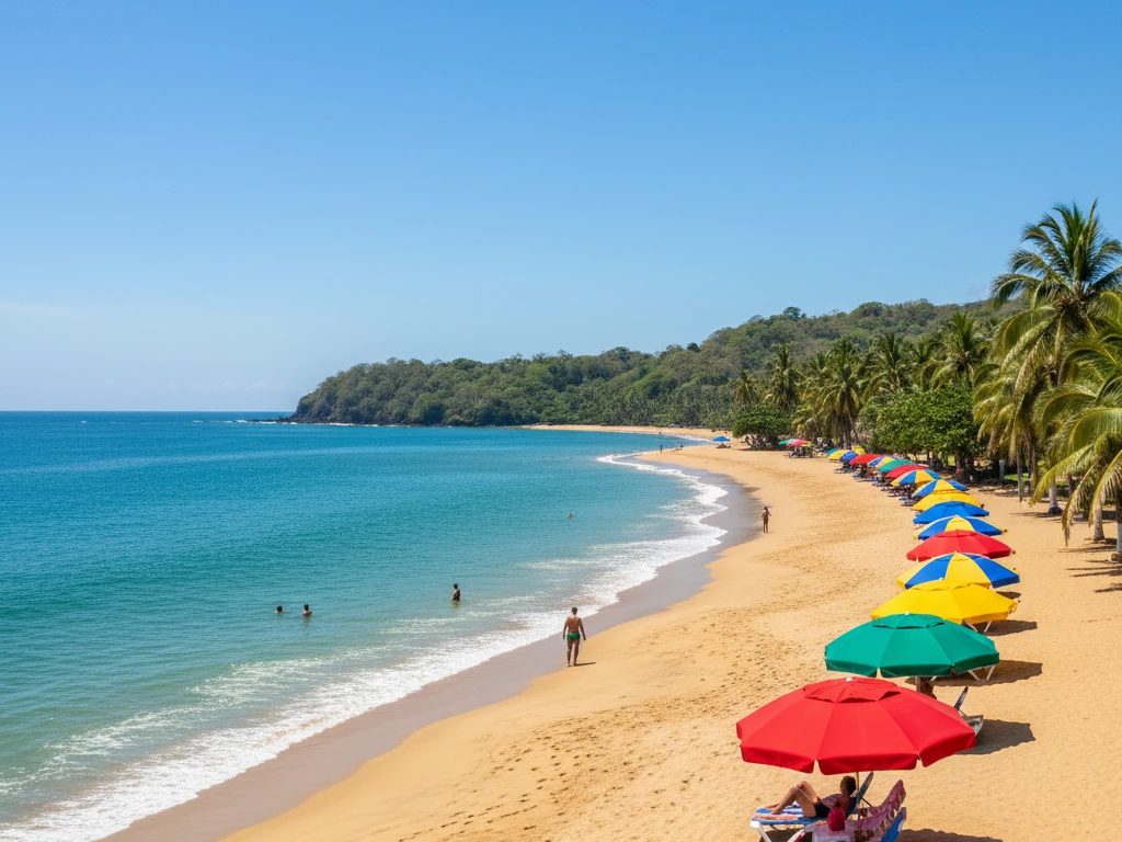 Summer coastline in Costa Rica