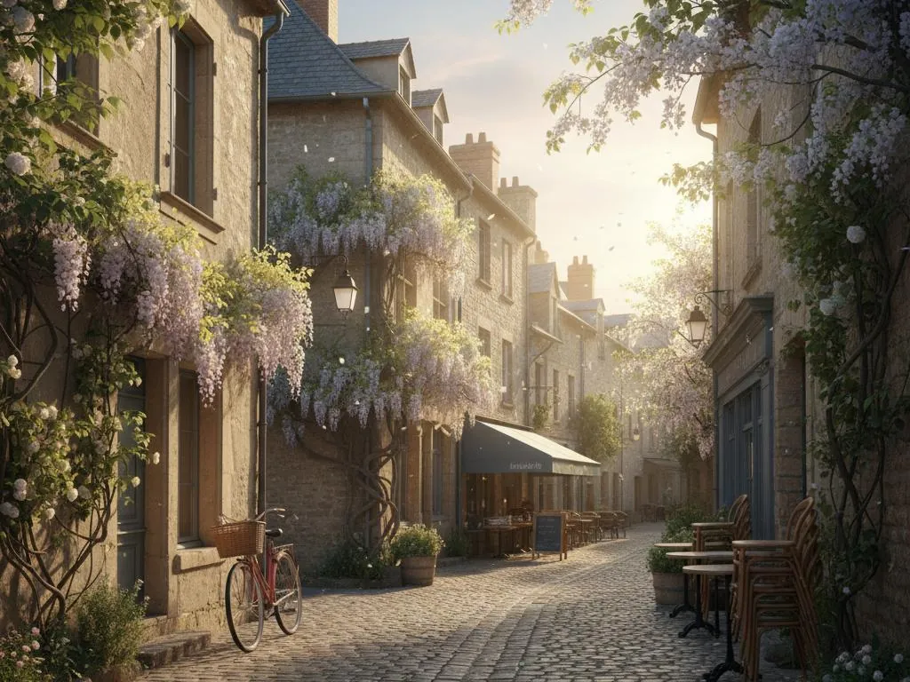 Spring streets in France