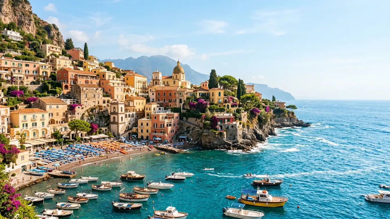 Italian coastal town in summer