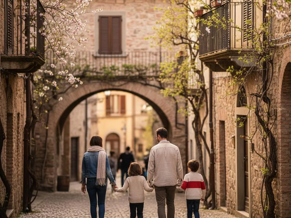 Spring streets in Italy