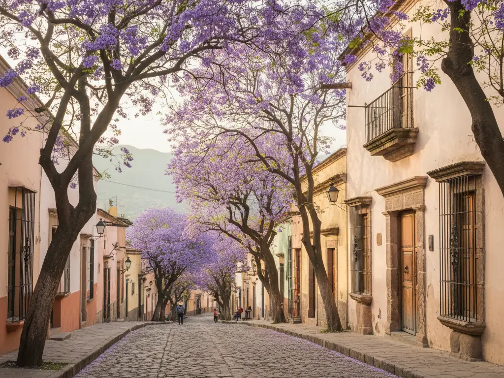 Spring streets in Mexico