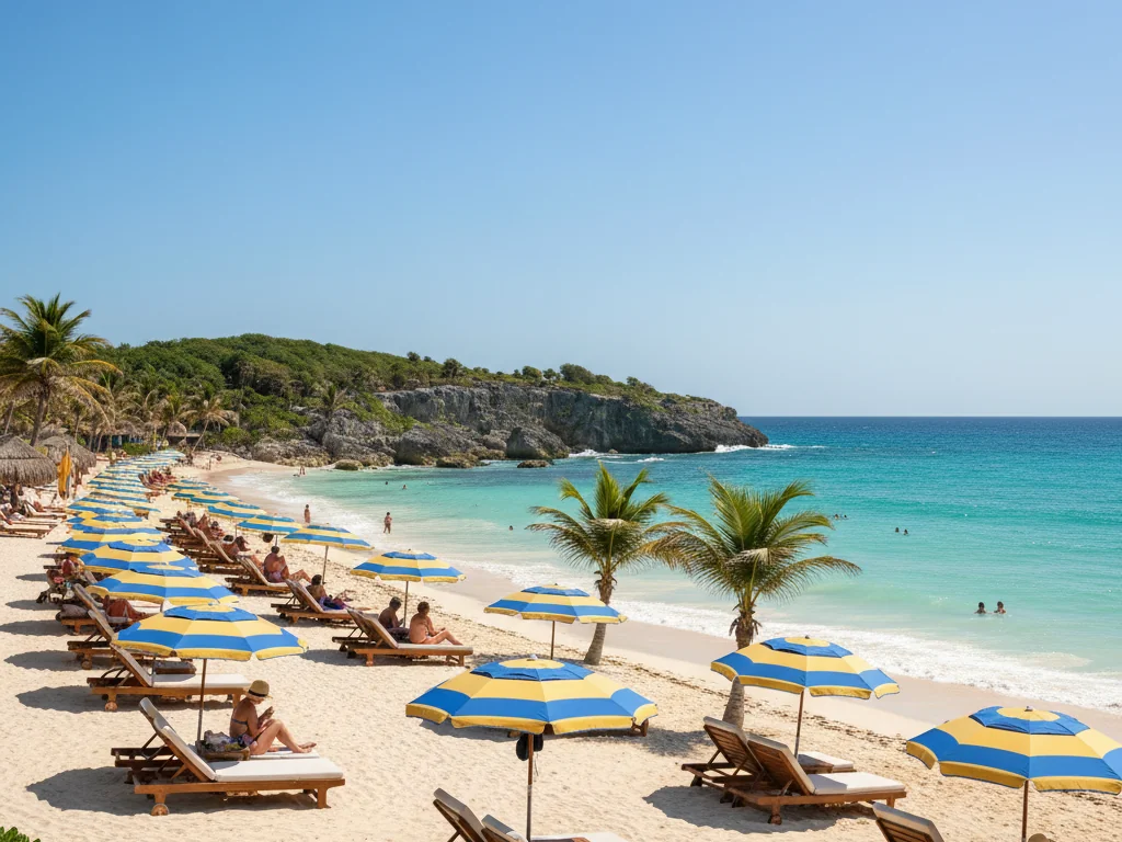 Summer coastline in Mexico