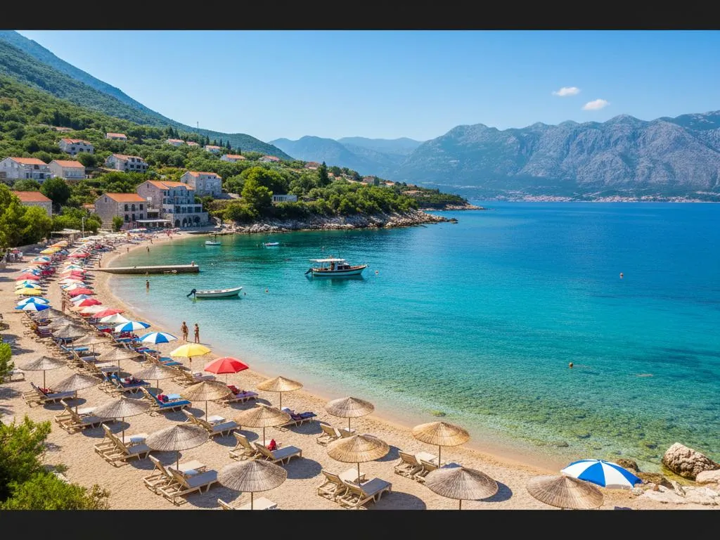 Summer coastline in Montenegro