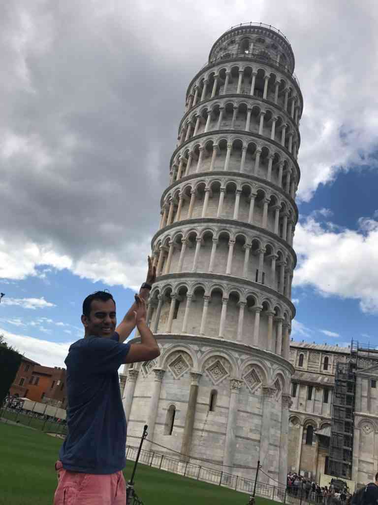 When you don't have your angles right and you end up pushing the Tower of Pisa