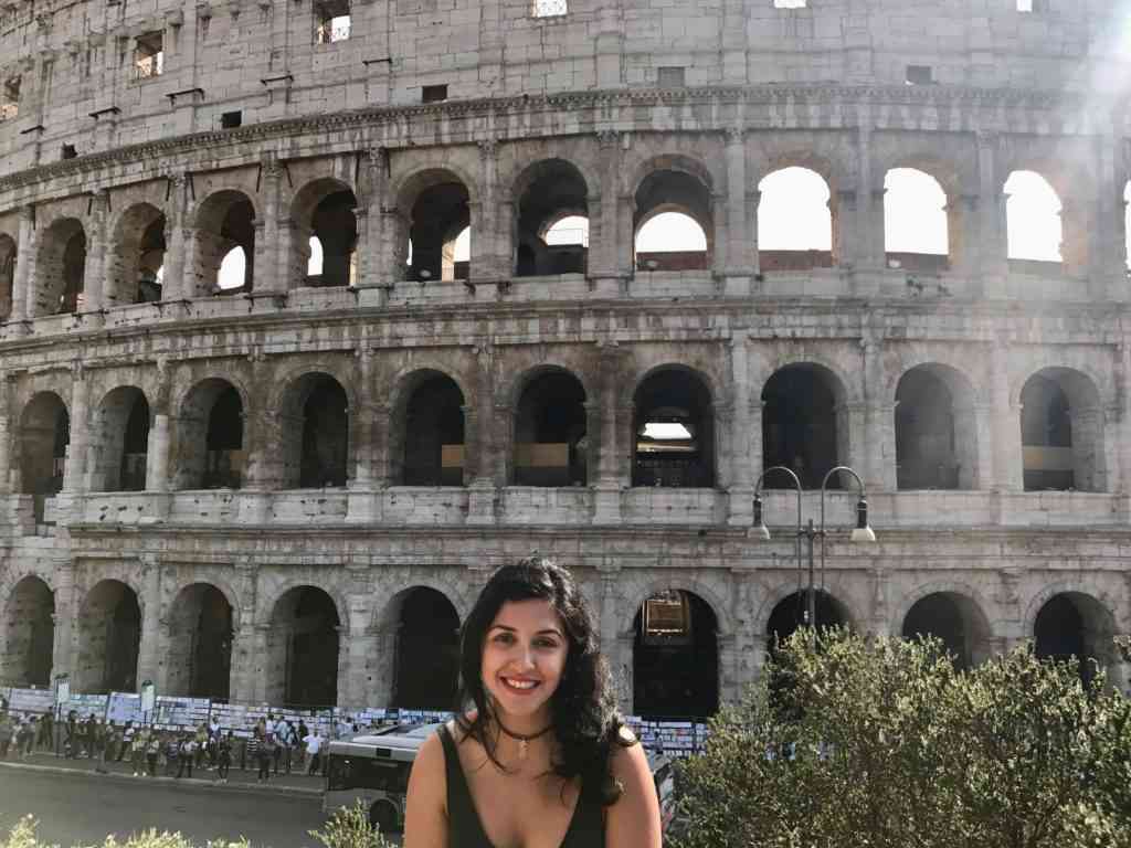 Natasha in front of the Colliseum
