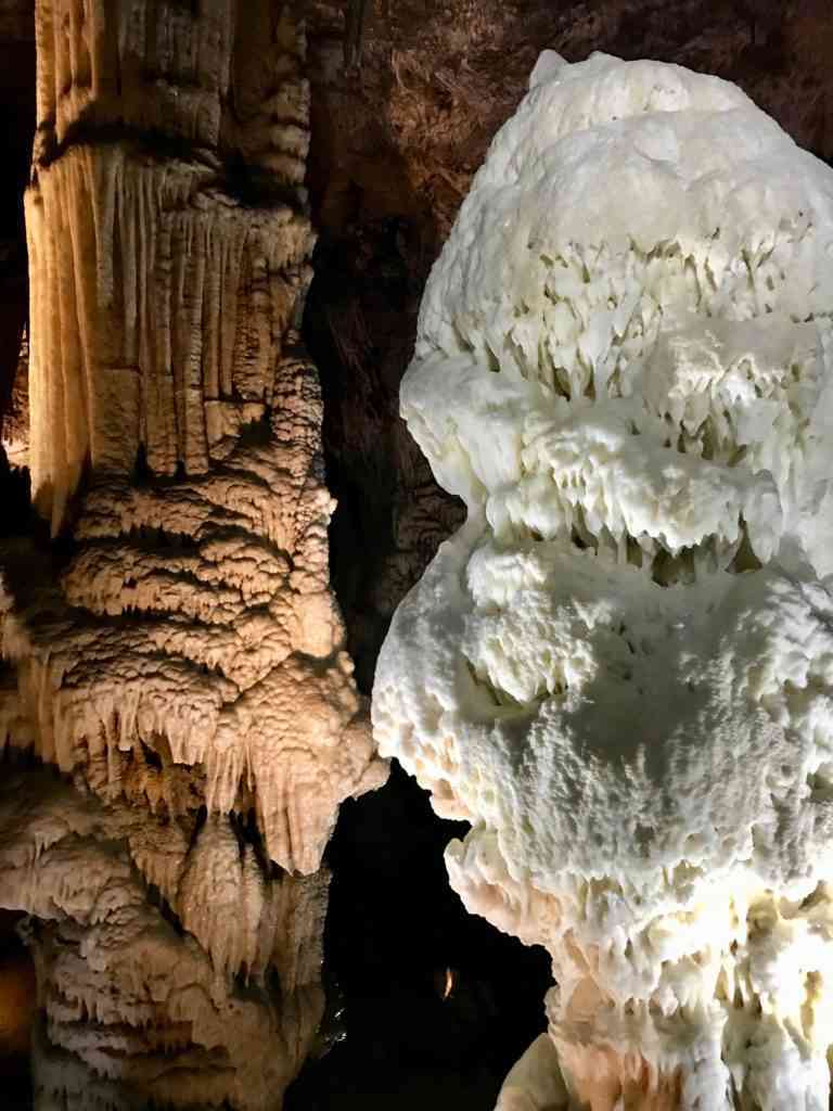 Beautiful formations in Postojna caves