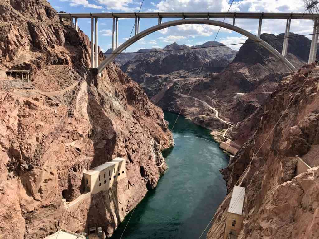 The beautiful Colorado river after Hoover Dam