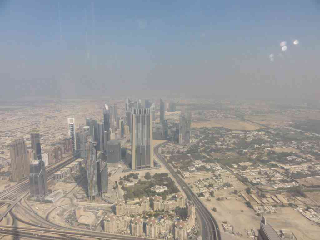 Incredible skyline of Dubai from Burj Khalifa