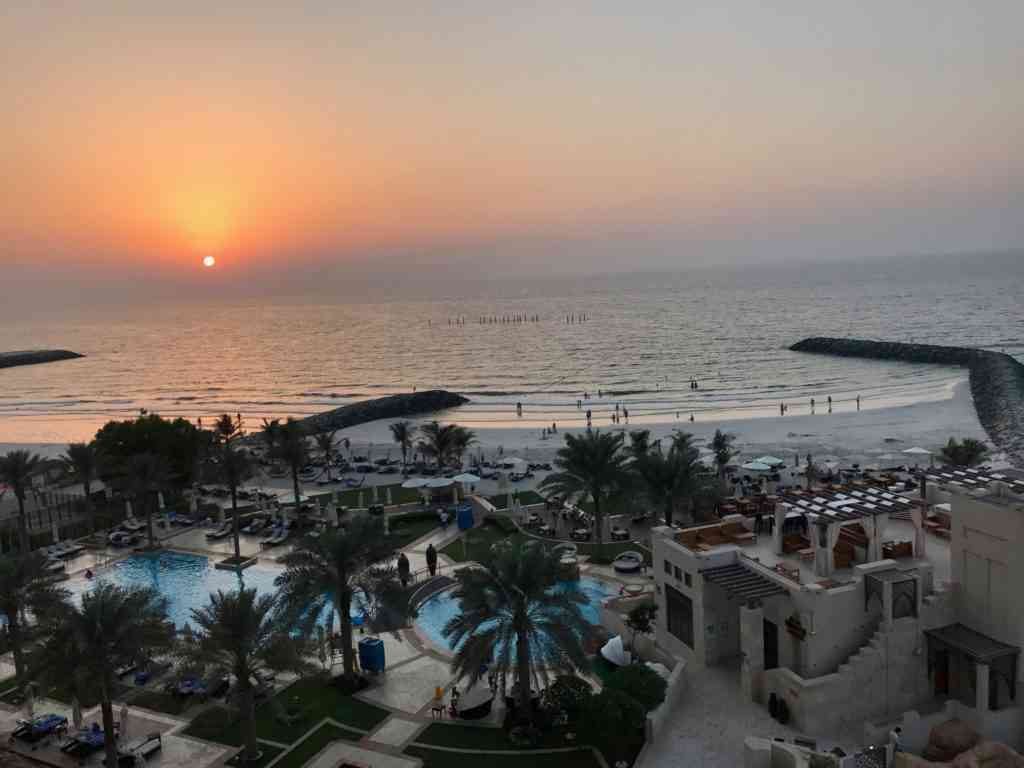 Incredible view from our hotel at Ajman Saray Resort