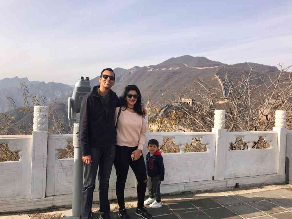 Our family on the Great Wall of China