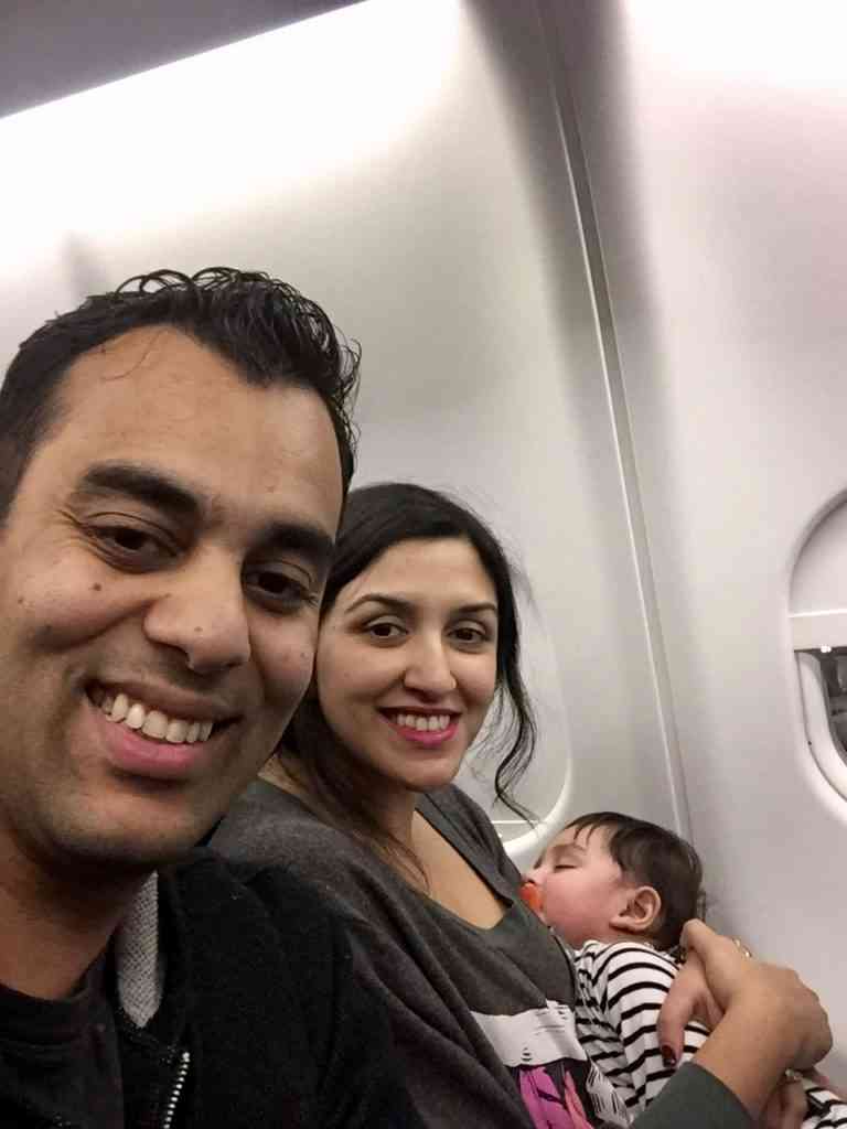 traveling with an infant -- Our first long international flight with Aarav