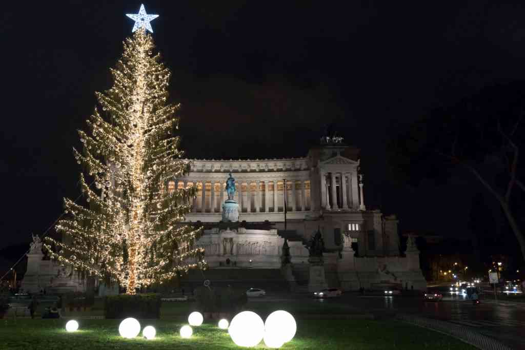 Piazza Venezia festively decorated